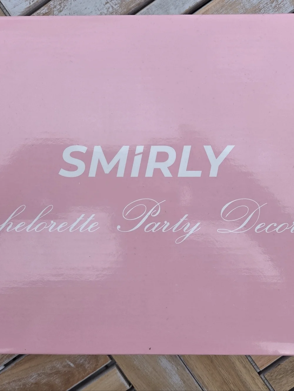 Smirly Pink and Rose Gold Bachelorette Party Decoration Kit